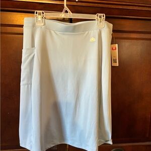 Light Blue A-Line Women's Skirt with Pocket